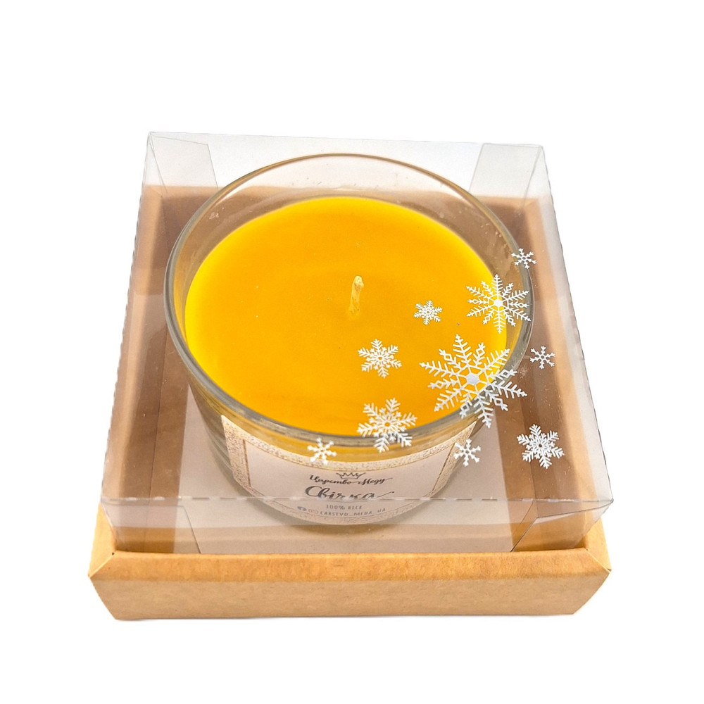 Свеча в стакане с индивидуальной коробочкой украшенной патриотическими лентами 120 мл Одесса - изображение 4