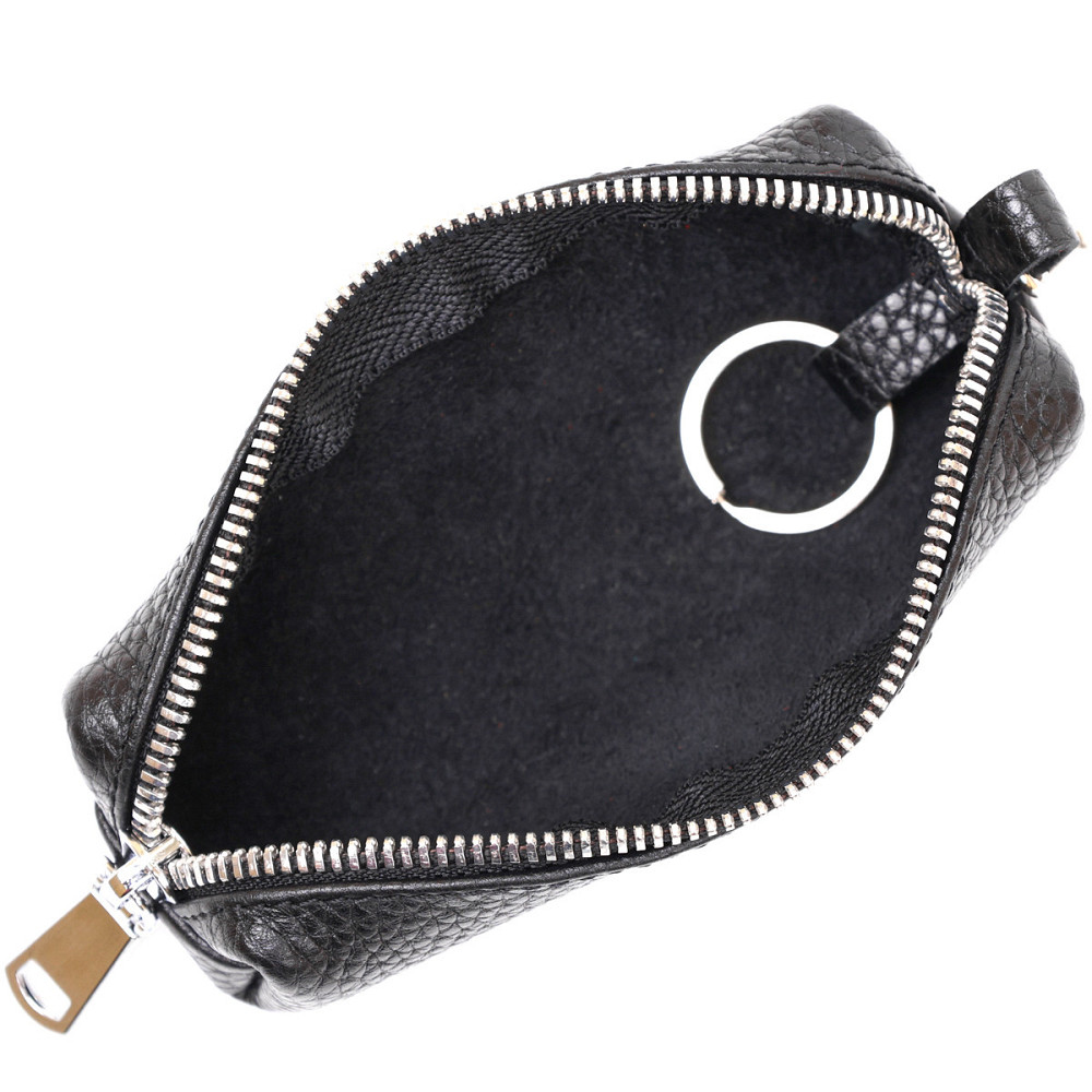 Кожаная ключница унисекс Shvigel 16536 Черный Киев - изображение 5