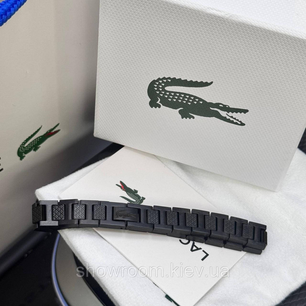 Мужской черный браслет Lacoste, Лакоста (40189) Киев - изображение 7