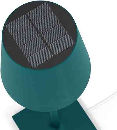 Настільна лампа SolarCentre® Jour 42см, алюмінієва LED лампа на сонячній батареї з USB, 3 режими яскравості, колір Ocean Blue Київ