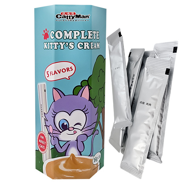 CattyMan Complete Kitty’s Cream КЭТТИМЕН ИКРА С КУРИЦЕЙ, ЛОСОСЕМ, ТУНЦОМ, ГОВЯДИНОЙ, УТКОЙ жидкое лакомство для котов Киев - изображение 1