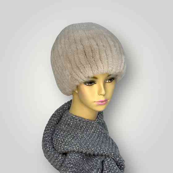 Шапка женская меховая сноп Дарья Бежевый Харьков