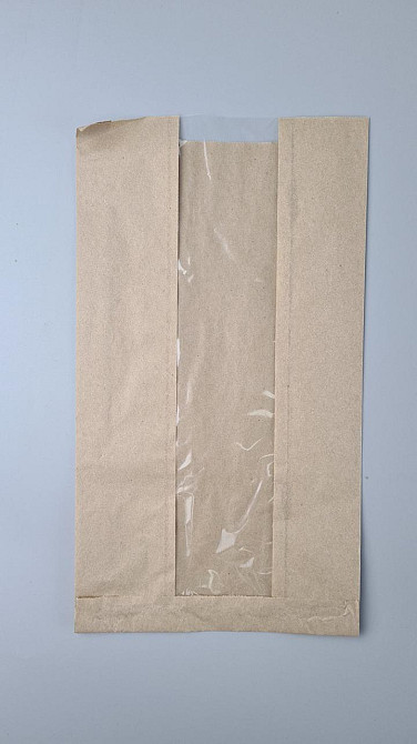 Паперові пакети крафт із прозорим віконцем 200х50х360, 40 г/м2, вікно 70 (100 шт.) Харків - фото 1