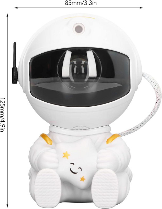 Нічник-проектор зоряного неба Cosmo (Космонавт з зіркою, Білий) Николаев - изображение 8