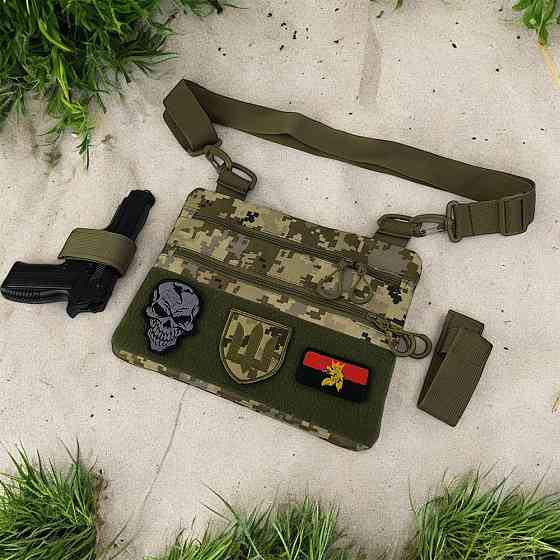 Сумка пояс плечо мужская тактическая, Рюкзак через плечо военная барсетка Сумка через военная NR-49 Львов