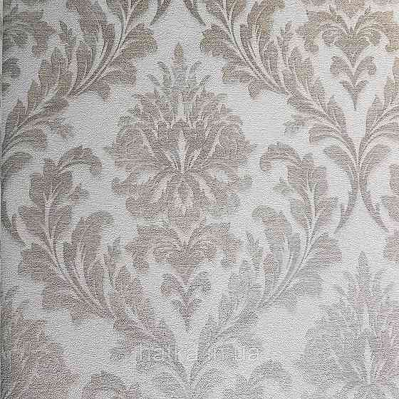 Обои виниловые на флизелине Rasch Raymond 1.06х10 вензель серебристый на светло сером 957037 Киев