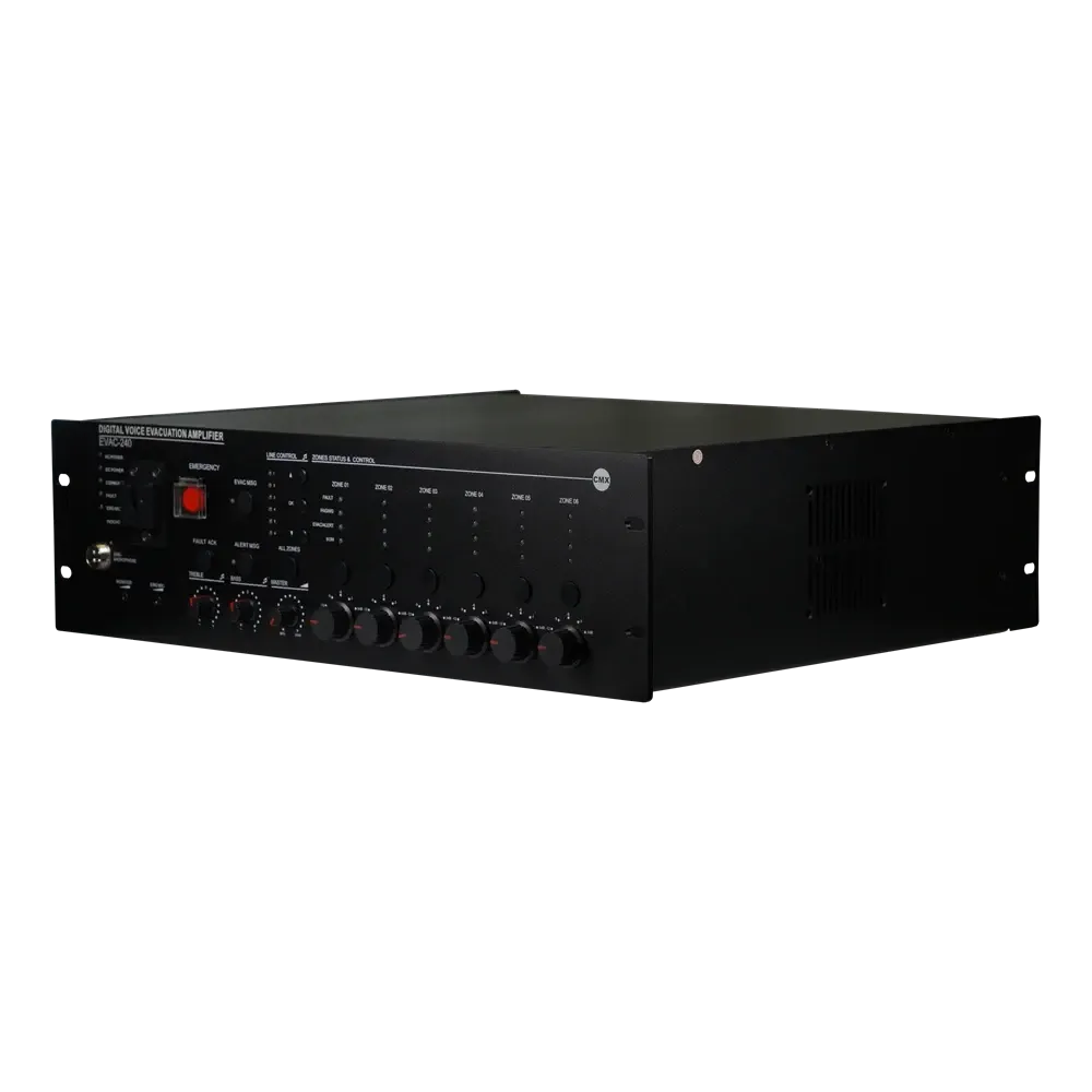 Підсилювач-контролер CMX EVAC-240, 6 зон, 19