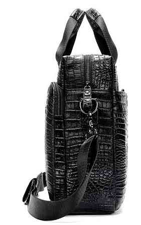 Сумка для ноутбука с тиснением под рептилию Vintage 14718 Черная Киев