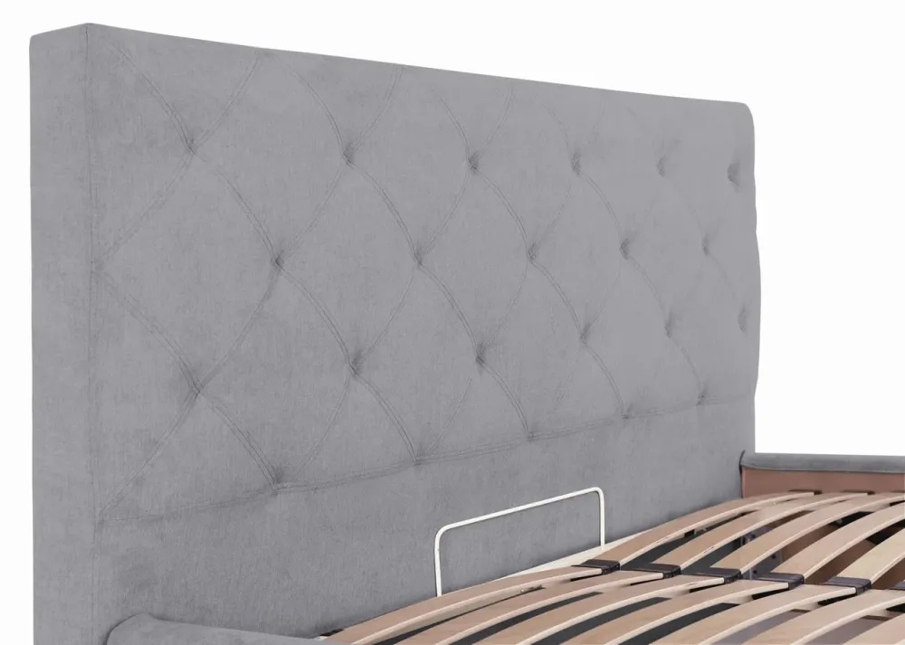 Кровать Двуспальная Bristol Comfort 160 х 200 см Rosto 93 С подъемным механизмом и нишей для белья Серый Киев - изображение 5