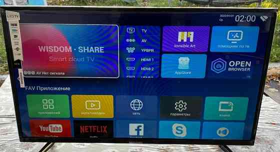 Тонкий 4К телевизор Samsung 45 дюймов Т2  ГОЛОСОВОЙ пульт Smart КОРЕЯ. Київ