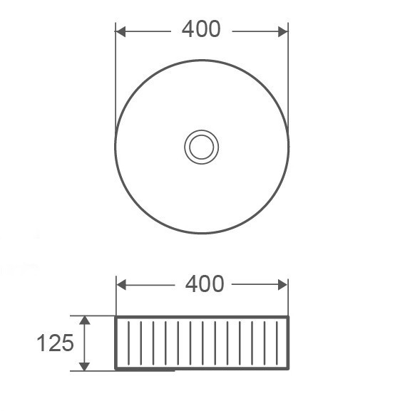Умивальник накладний керамічний Mixxus Premium Wave-0101 400x400x125mm   ( MP6491 ) 26178 Харьков - изображение 3