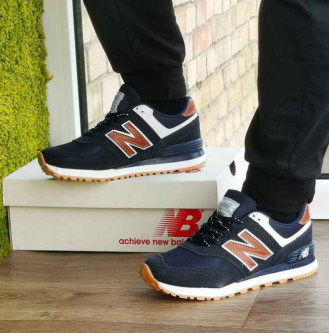 Синие Кроссовки New Balance 574 Женские Мужские Замшевые Нью Баланс (размеры: 36,37,38) - 74-7 Днепр - изображение 2