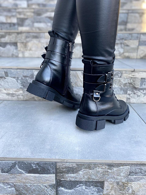 Черевики жіночі M.KRAFT чорні натуральна шкіра зима висота 15см (4285) 37р.38р.40р. Коломия - фото 7