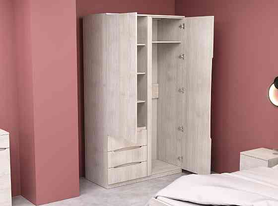 Шкаф Дельта 1, Дуб Шамоні Світлий, 1200х550х2100 Львов