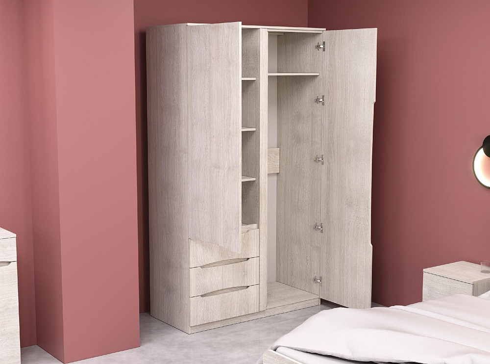 Шкаф Дельта 1, Дуб Шамоні Світлий, 1200х550х2100 Львов - изображение 3