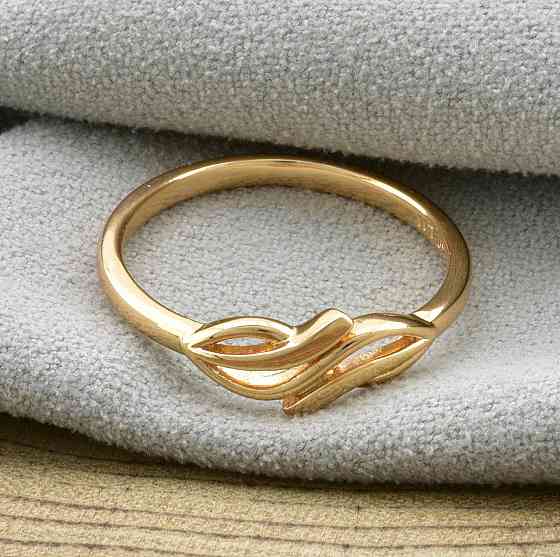 Кольцо куб. цирконий Xuping позолота 18К, 19 размер (ширина 7мм) Киев