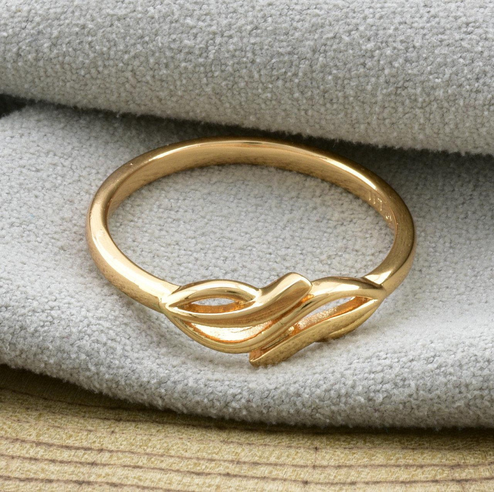 Кольцо куб. цирконий Xuping позолота 18К, 19 размер (ширина 7мм) Киев - изображение 2