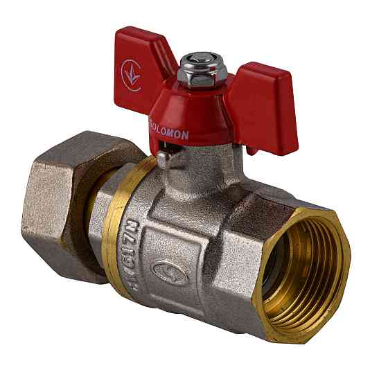 Кран кульовий прямий з накидною гайкою SOLOMON 3/4″ ВВ PN40 (V6003-S) Киев