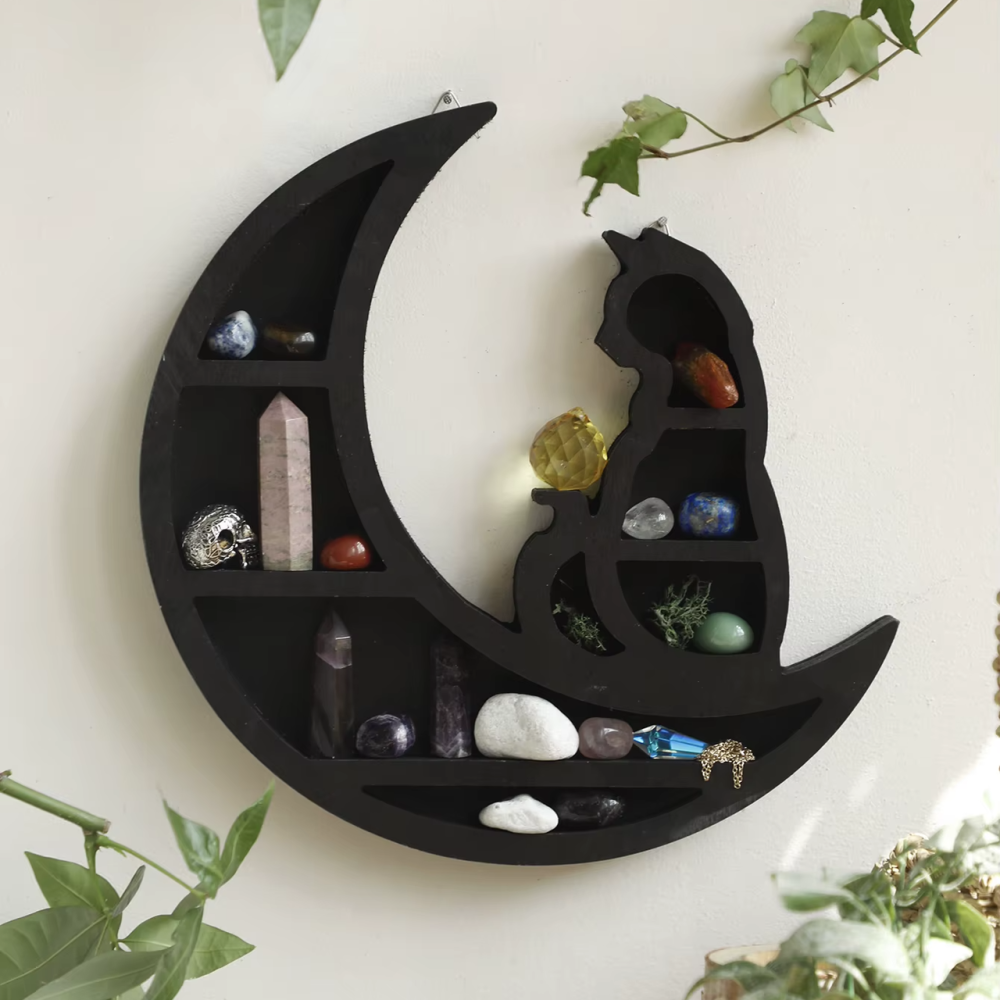 Полка настенная из дерева для декора и украшений, открытая полка на стену 