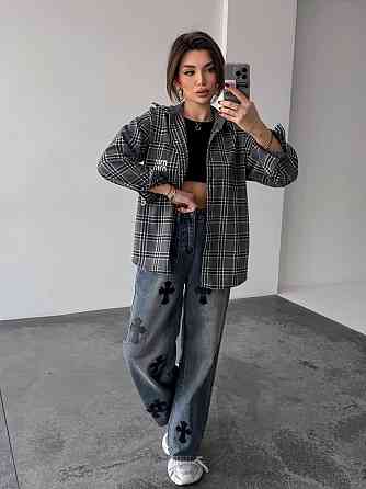 Жіноча картата сорочка (з накатом) 42-46, карта 32 Одеса