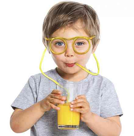 Окуляри трубочка дитячі для пиття one size жовтий Київ