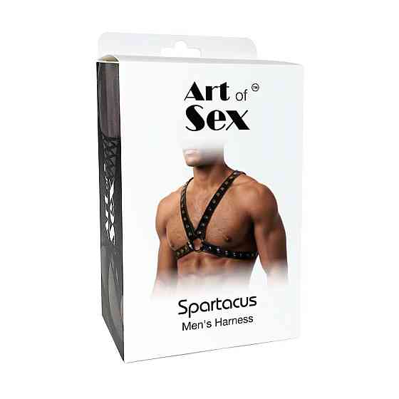 Чоловіча портупея Art of Sex - Spartacus, екошкіра, колір червоний, розмір XS-M Sex Aura Київ