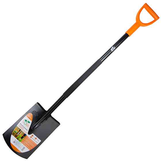 Лопата штыковая прямоугольная с металлической ручкой 290×195×1170мм 2.0кг FLORA (5045404) Киев