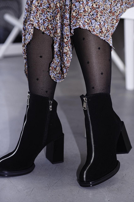 Черевики жіночі ARLEN чорні замша натуральна каблук 9см 37р (3042) Коломия - фото 4