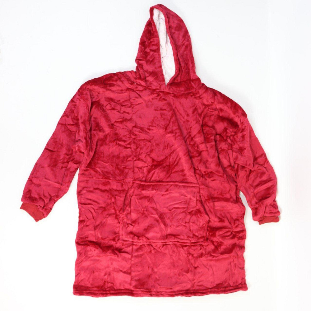 Плед толстовка с капюшоном (100х80см) HUGGLE HOODIE, Бордовый / Плед-худи / Оверсайз толстовка плед с капюшоном Киев - изображение 10