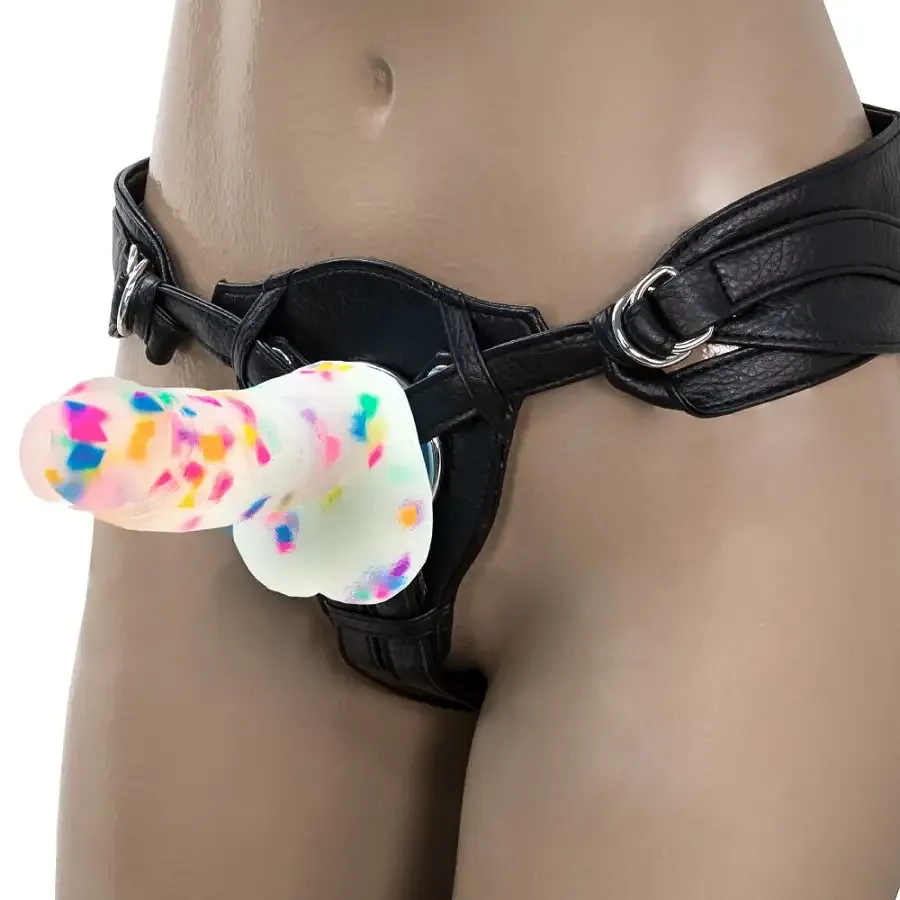 Фалоімітатор з конфетті ADDICTION - PARTY MARTY 7.5″ - FROST & CONFETTI, 19 см, силікон Львів - фото 8