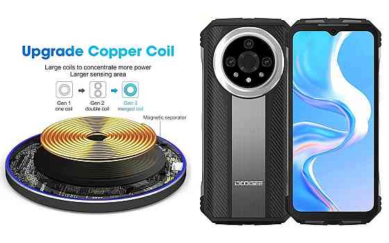 Бездротовий зарядний пристрій Copper до 30W для Google Pixel 10, Google Pixel 10a, USB-C, LED Київ