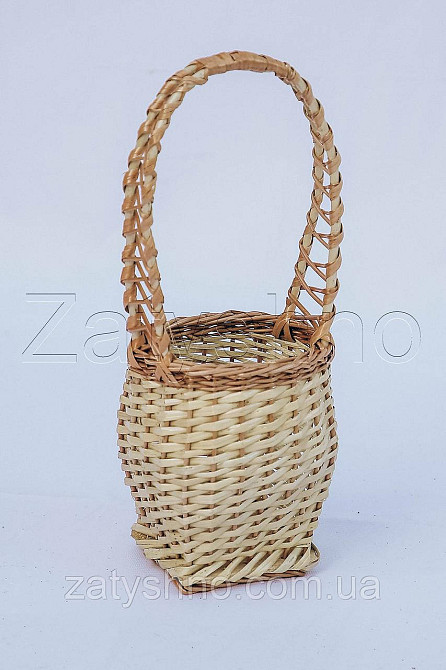 Декоративная корзина из лозы | плетеная корзина из лозы | корзини з лози Киев - изображение 1