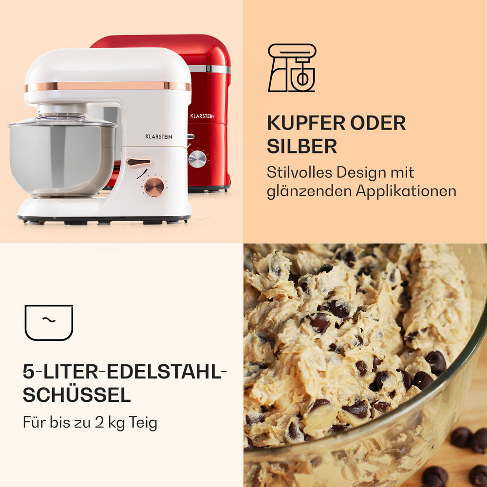 Кухонний комбайн Bella Elegance 2000 Вт/2,7 к.с./5.2 літра Неіржавка сталь Без BPA Білий (Німеччина, Рівне - фото 5