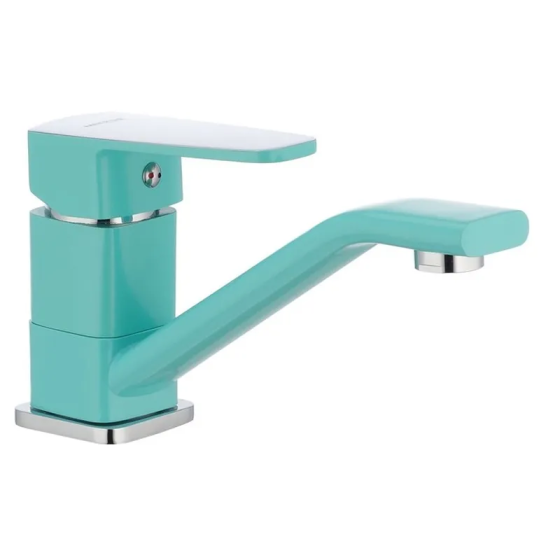 Смеситель для умывальника Mixxus Missouri 555 бирюзовый, излив 15 см Харьков