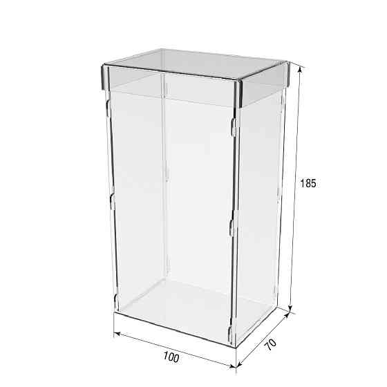 Коробка акриловая EKOSTAR 100х70х185 с крышкой Киев