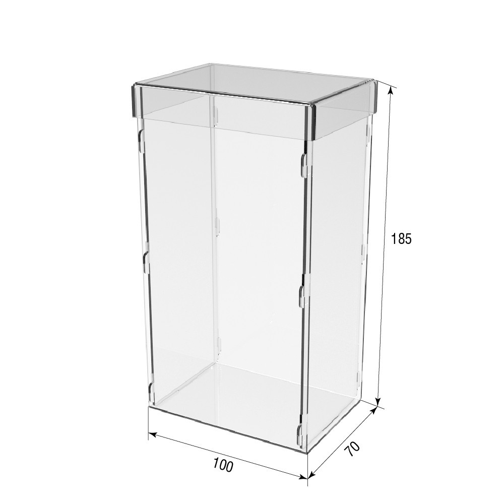Коробка акриловая EKOSTAR 100х70х185 с крышкой Киев - изображение 3