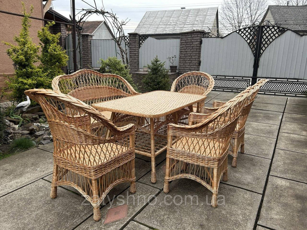 Меблі плетені з великим столом Київ - фото 7