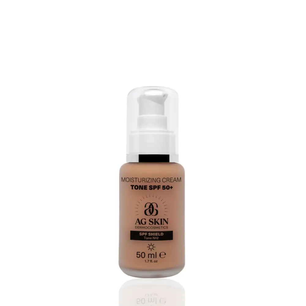 Увлажняющий крем с тоном СПФ 50+ Moisturising cream TONE №2 SPF 50+ AG Skin 50 мл Днепр - изображение 4