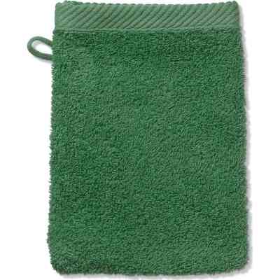 Рушник Kela рукавичка махрова для обличчя Ladessa, зелене листя, 15х21 см (24592) (00000026449) Вінниця