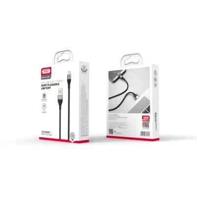 Дата кабель USB 2.0 AM to Micro 5P 1.0m 2.4A double-sided NB188 gray XO (6920680879717) Вінниця