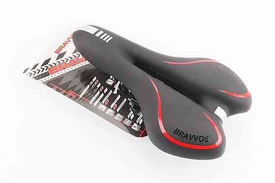 Сидіння MTB 270x160мм, чорно-червоне YF-1034 Киев