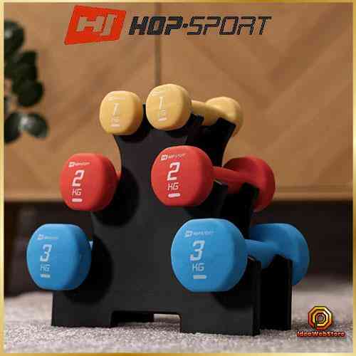 Набор гантелей для фитнеса и тренировок со стойкой Hop-Sport 12кг детские гантели гантели для дома Киев