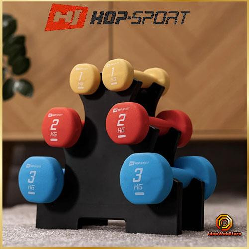 Набор гантелей для фитнеса и тренировок со стойкой Hop-Sport 12кг детские гантели гантели для дома Киев - изображение 1