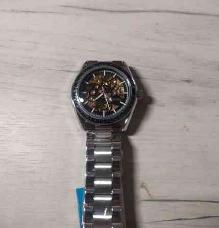 Чоловічий механічний годинник Skmei 9194 скелетон (Сріблястий) Вінниця