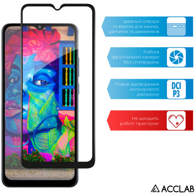 Стекло защитное ACCLAB Full Glue Xiaomi Poco C50 Black (1283126589713) Винница - изображение 5