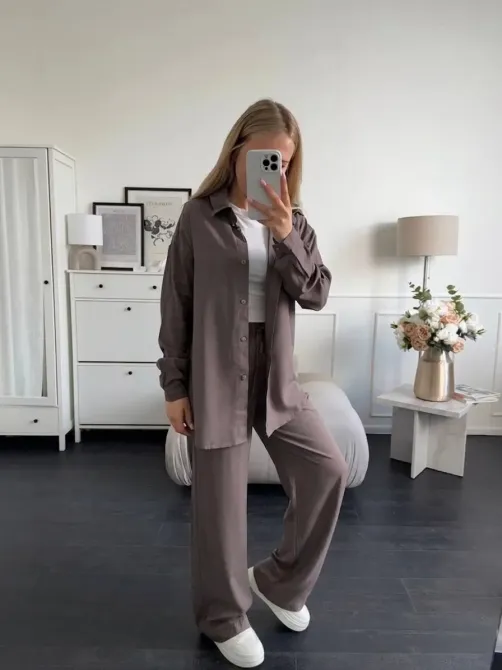 Стильный женский костюм изо льна - удобный комплект на теплое время года. Одесса - изображение 8