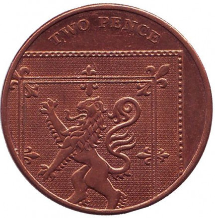 Монета 2 пенси. 2010 рік, Великобританія. (В) Полтава - фото 1