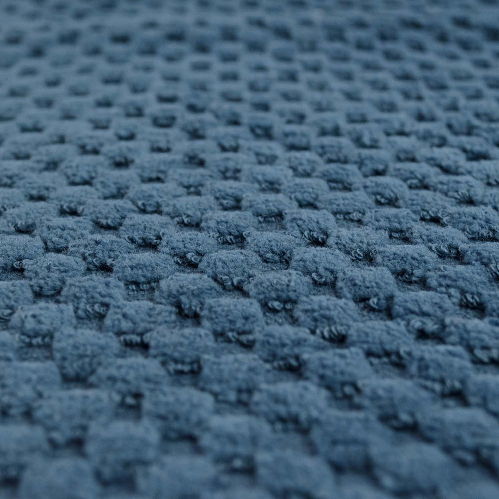 Полотенце махровое среднее однотонное 50x90см Damask Премиум качества Жаккардовое с велюром 550г/м2 (Темно-Синий) Сумы - изображение 4