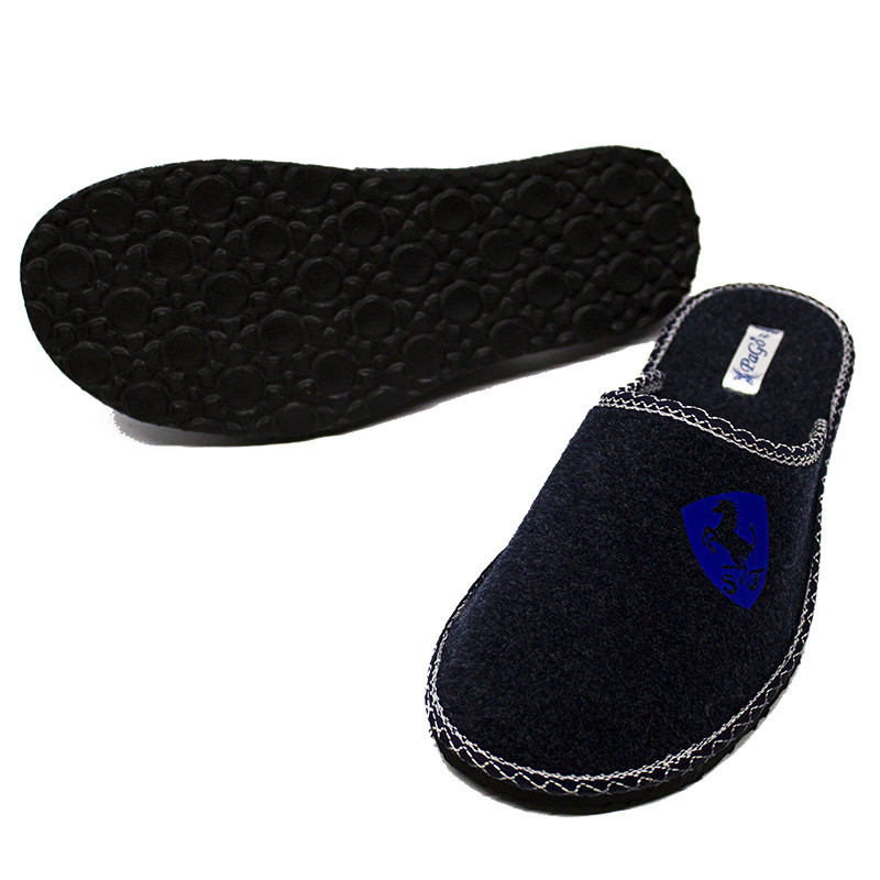 Тапочки чоловічі кімнатні повсть "SF" синій закритий носок повсть Одеса - фото 1