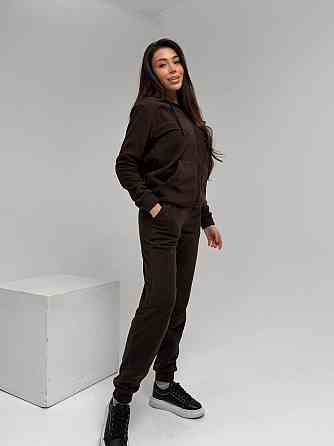 Жіночий повсякденний теплий костюм на флісі двійка Шоколад, 42/44 Одеса